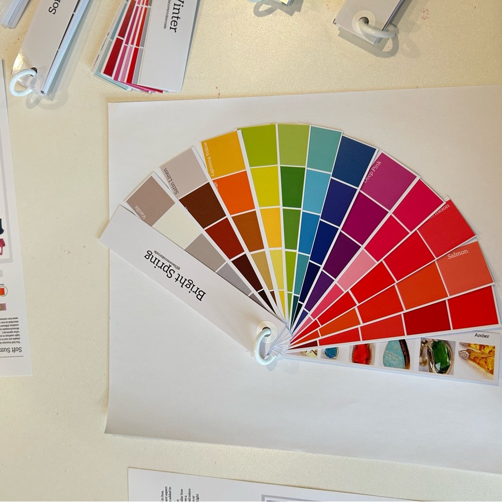 Bright Spring / Clear Spring Color Swatch Fan for Personal Color Season Analysis - Picture 4 of 5